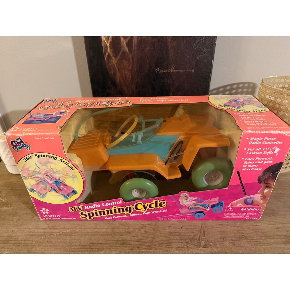 Meritus 1995 Girl Friend ATV Radio Control Spinning Cycle Toy For Kids